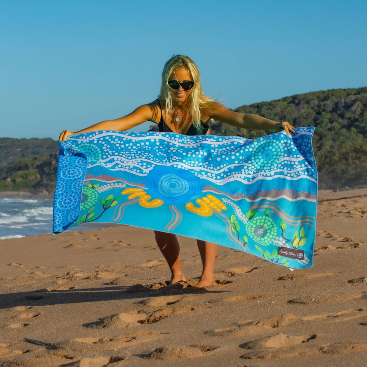 Kidja Moon Beach Towel - Amity Blue
