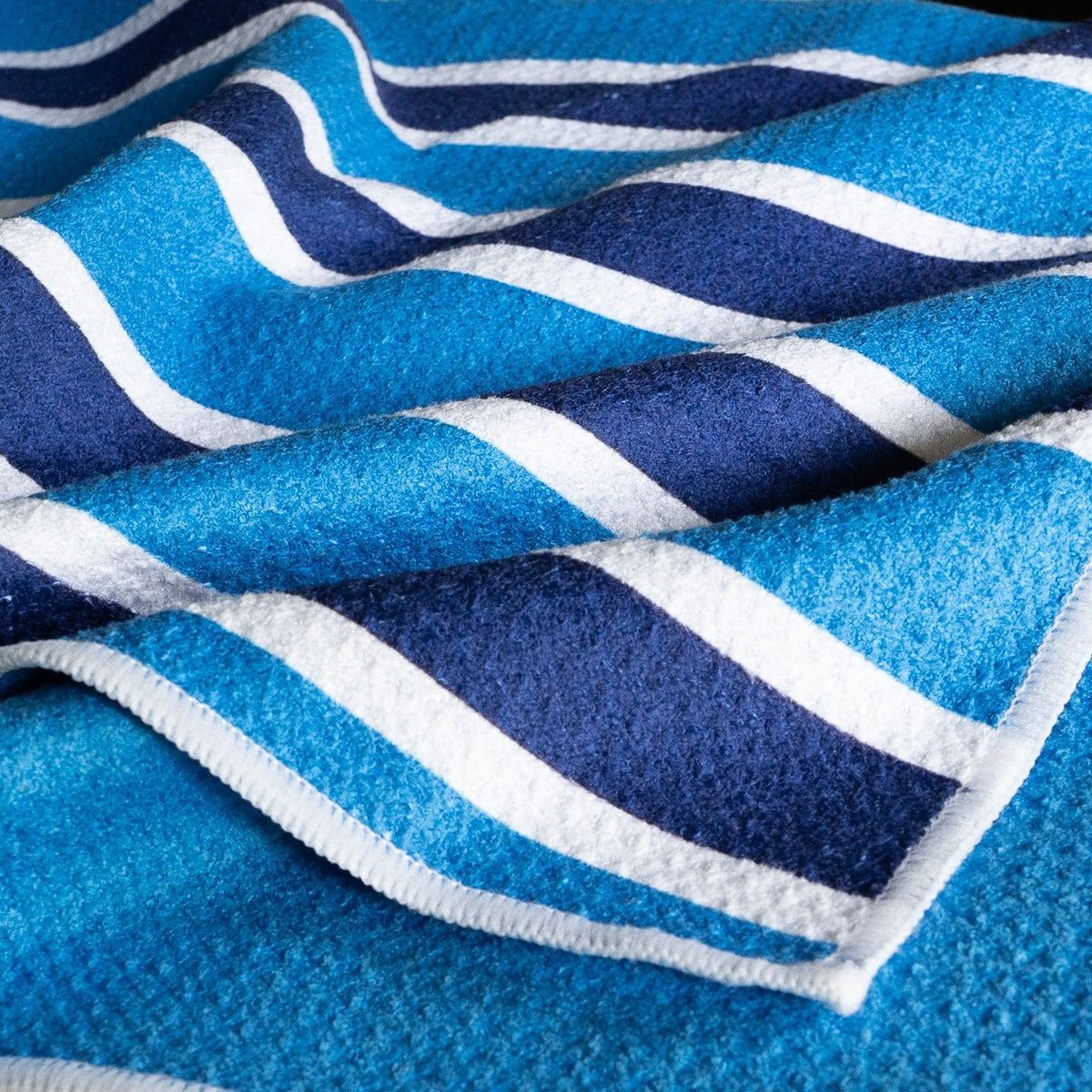 Blue Stripe Beach Towel - Amity Blue