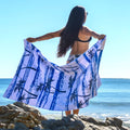 Palm Tree Beach Towel - Amity Blue